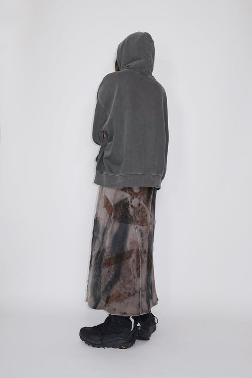 Mayte × Cycle ECHO STAR WASHED ZIP-UP HOODIE -CHARCOAL-